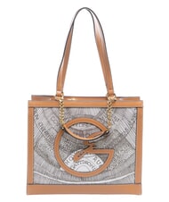 GATTINONI PLANETARIUM Sac bandouli&egrave;re / sac &agrave; main encre s&eacute;pia/beige clair - Sacs pour Femme - 1