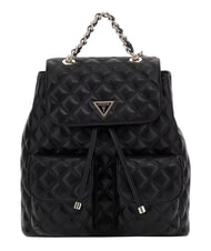 GUESS GIULLY 2 Sac &agrave; dos avec poches avant NOIR - Sacs pour Femme - 1