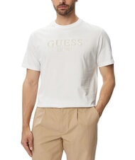 GUESS LOGO T-shirt &agrave; manches courtes, pur coton - T-shirt