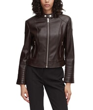 GUESS MARLENE CARIBOU Veste en similicuir, coupe classique brun chocolat - Vestes pour femmes - 1
