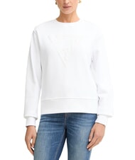 GUESS BASIC TRIANGLE Sweat-shirt &agrave; col rond blanc pur - Sweat-shirts pour femmes - 1