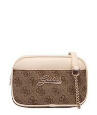GUESS GIRL MINI ME Mini sac bandouli&egrave;re 4g aop beige blanc - Sacs pour Femme - 1