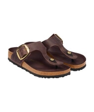 BIRKENSTOCK GIZEH BIG BUCKLE HEX pantoufle en cuir - Chaussures Femme