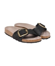 BIRKENSTOCK MADRID BIG BUCKLE sandales &agrave; une seule bride python noir - Chaussures Femme - 1