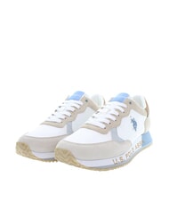 U.S. POLO ASSN. CLEEF Baskets en cuir mixte blanc-beige clair - Chaussures Homme - 1