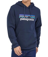 PATAGONIA P-6 LOGO Sweatshirt &agrave; capuche nouvelle marine - Pulls molletonn&eacute;s - 1