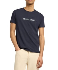 TRUSSARDI SLIM LOGO T-shirt &agrave; manches courtes bleu marine - T-shirt - 1