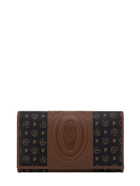 POLLINI HERITAGE Grand portefeuille avec porte-cartes brun noir - Portefeuilles Femme