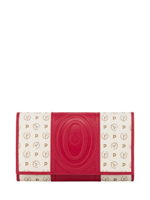 POLLINI HERITAGE Grand portefeuille avec porte-cartes ivoire rouge - Portefeuilles Femme
