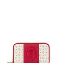 POLLINI HERITAGE Grand portefeuille zipp&eacute; ivoire rouge - Portefeuilles Femme - 1