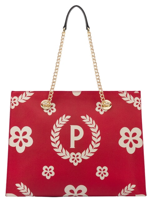 POLLINI HERITAGE  Sac shopping avec imprim&eacute; int&eacute;gral laque noire - Sacs pour Femme