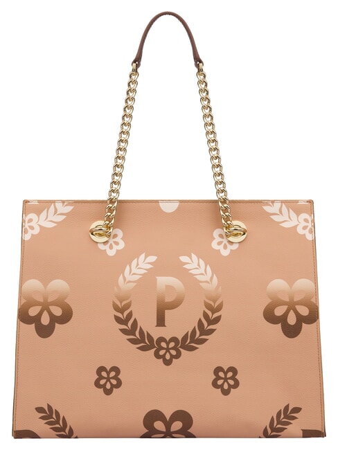 POLLINI HERITAGE  Sac shopping avec imprim&eacute; int&eacute;gral marron / cr&egrave;me - Sacs pour Femme