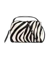 GIANNI CHIARINI ALIFA Sac &agrave; main en cuir, avec bandouli&egrave;re z&egrave;bre noir et blanc - Sacs pour Femme - 1