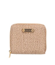 BORBONESE B-CLUB Petit portefeuille zipp&eacute; beige - Portefeuilles Femme - 1