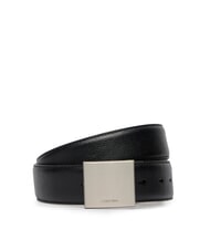 CALVIN KLEIN DRESS PLAQUE ceinture en cuir - Ceintures