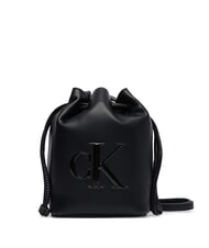 CALVIN KLEIN BOLD CK Mini sac bandouli&egrave;re seau sur noir - Sacs pour Femme - 1