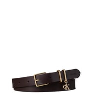 CALVIN KLEIN MONOGRAM ceinture en cuir d&eacute;licieux/ or clair antique - Ceintures - 1
