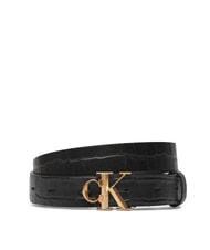 CALVIN KLEIN FACET CK BUCKLE Ceinture en cuir double face - Ceintures