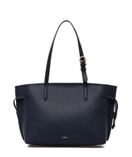 FURLA AVA Sac cabas moyen en cuir bleu encre + bleu encre int&eacute;rieur. - Sacs pour Femme - 1
