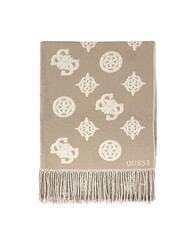 GUESS CRESIDIA 2 &Eacute;charpe &agrave; franges logo taupe fonc&eacute; - &Eacute;charpes - 1
