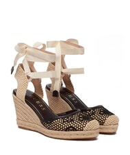 GUESS CHEYIN Sandales espadrilles &agrave; talon de 10 cm - Chaussures Femme