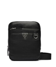 GUESS MONACO sac en cuir NOIR - Sacs en Bandouli&egrave;res pour Homme - 1
