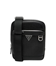 GUESS MONACO Mini sac en cuir NOIR - Sacs en Bandouli&egrave;res pour Homme - 1