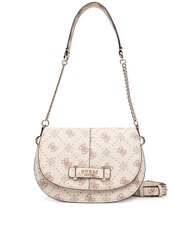 GUESS CARRIE Sac bandouli&egrave;re, avec bandouli&egrave;re logo vanille - Sacs pour Femme - 1