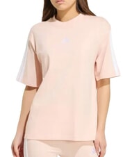 ADIDAS 3 STRIPES T-shirt &agrave; manches courtes, pur coton rose - T-shirt - 1