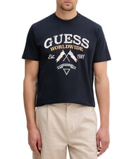 GUESS FLAGS AND CORD T-shirt en coton smartblue - T-shirt - 1