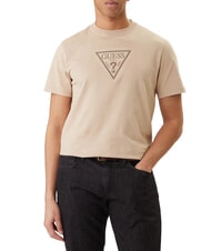GUESS TERRY LOGO T-shirt en coton sable neutre - T-shirt - 1