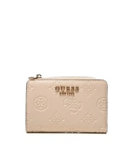 GUESS LAUREL 2 portefeuille zipp&eacute; de taille moyenne logo taupe clair - Portefeuilles Femme - 1