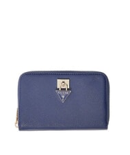 GUESS PATSIE Portefeuille zipp&eacute; moyen BLEU - Portefeuilles Femme - 1