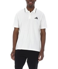 ADIDAS SMALL LOGO Polo &agrave; manches courtes, pur coton blanc - chemise polo - 1