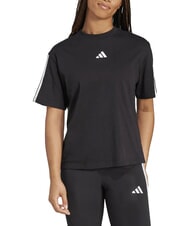 ADIDAS 3 STRIPES T-shirt de sport, pur coton noir - T-shirt - 1