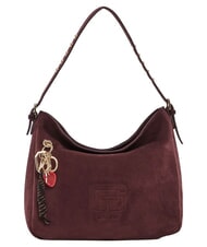 GAUD&Igrave; GRETA SUEDE Sac bandouli&egrave;re avec breloque Bourgogne - Sacs pour Femme - 1