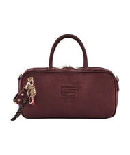 GAUD&Igrave; GRETA SUEDE Sac &agrave; main avec bandouli&egrave;re et breloque Bourgogne - Sacs pour Femme - 1