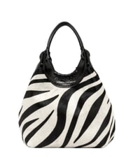 GIANNI CHIARINI ALIFA Sac bandouli&egrave;re en cuir, avec bandouli&egrave;re z&egrave;bre noir et blanc - Sacs pour Femme - 1