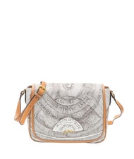GATTINONI PLANETARIUM Sac bandouli&egrave;re &agrave; rabat encre s&eacute;pia/beige clair - Sacs pour Femme - 1