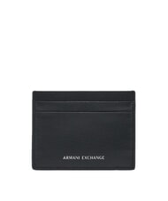 ARMANI EXCHANGE BARCELONA porte-cartes en cuir plat noir - Portefeuilles Homme - 1