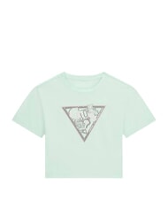 GUESS KID T-shirt en coton paisible vert - Tee-shirt enfant - 1