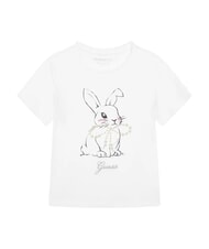 GUESS KID T-shirt en coton pour filles blanc pur - Tee-shirt enfant - 1