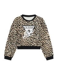 GUESS KID Sweat-shirt en coton pour filles l&eacute;opard sauvage - B&eacute;b&eacute; Sweat - 1