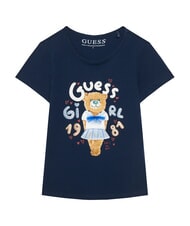 GUESS KID T-shirt en coton bleu secret - Tee-shirt enfant - 1