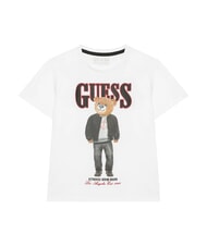 GUESS KID T-shirt en coton blanc pur - Tee-shirt enfant - 1