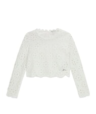GUESS KID  chemise en dentelle blanc pur - chemises pour enfants - 1