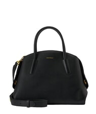 COCCINELLE TYLDE SOFT Sac bandouli&egrave;re en cuir Noir - Sacs pour Femme - 1