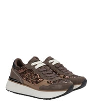 SUN68 BIG ALLY SEQUIN Baskets marron - Chaussures Femme - 1