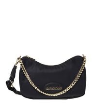 LOVE MOSCHINO CITY CORE Sac bandouli&egrave;re avec bandouli&egrave;re cha&icirc;ne Noir - Sacs pour Femme - 1