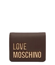 LOVE MOSCHINO BOLD LOVE portefeuille compact &agrave; fermeture &eacute;clair boue - Portefeuilles Femme - 1